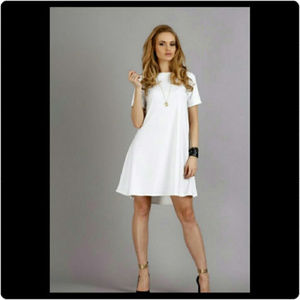 Makadamia White Shift Dress EU 40 / L